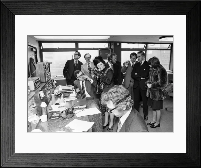 Framed Print : Launch of BRMB Radio, Birmingham, Tuesday 19th February 1974
