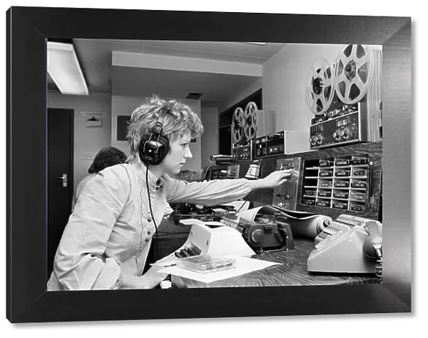 Sue Todd, trainee journalist, pictured in Newsroom of BRMB Radio, Birmingham