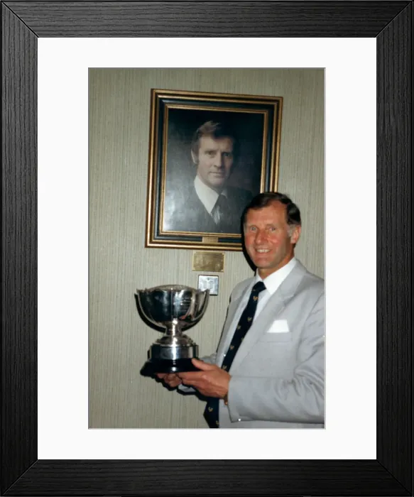 Framed Print : Gordon Edwards 1988 Winner of the English Seniors Open Golf Championship