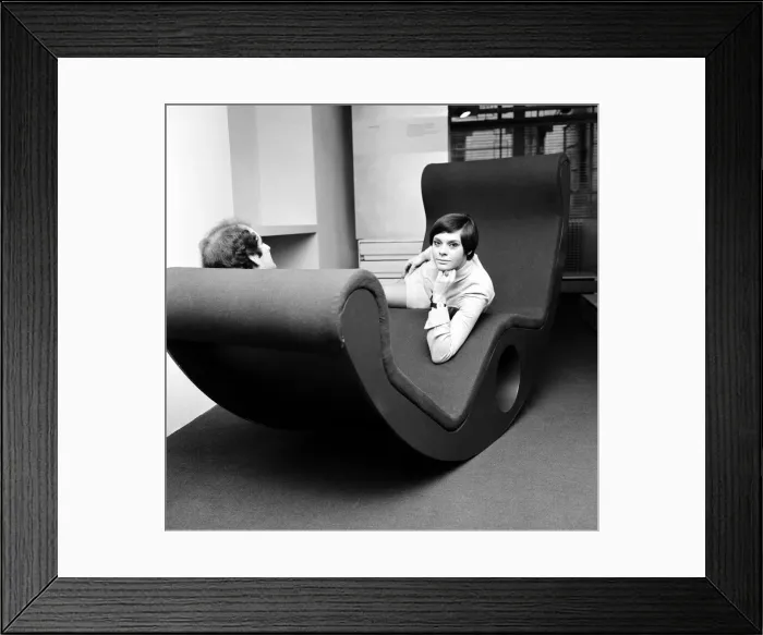 Framed Print : Furniture show at the Design Centre, 2nd January 1967