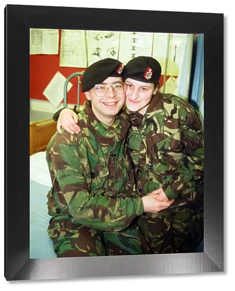 Two members of the Territorial Army based at Coulby Newham who are to marry