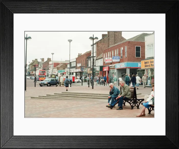 Framed Print : Redcar High Street, 6th June 1995. Pesestrianised Framed Print : Redcar High Street, 6th June 1995. Pesestrianised