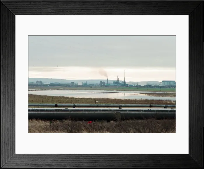 Framed Print : Seal Sands, Middlesbrough, 7th February 1993. Industrial Park viewed from near the Cowpen Framed Print : Seal Sands, Middlesbrough, 7th February 1993. Industrial Park viewed from near the Cowpen