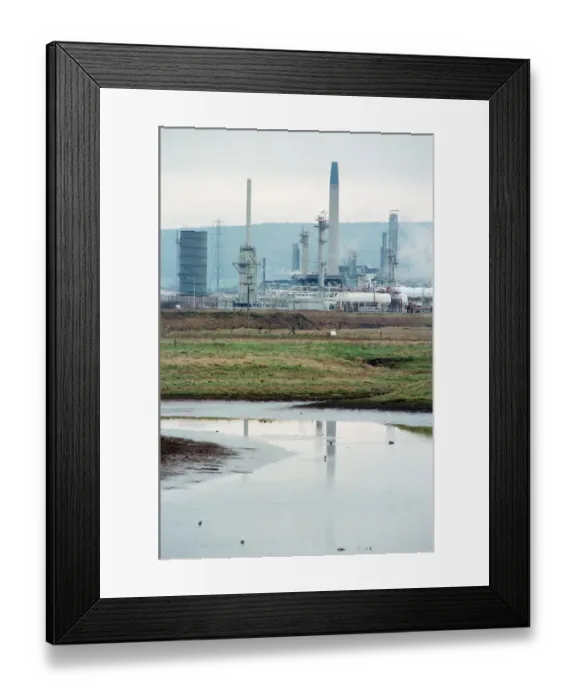 Framed Print : Seal Sands, Middlesbrough, 7th February 1993. Industrial Park viewed from near the Cowpen Framed Print : Seal Sands, Middlesbrough, 7th February 1993. Industrial Park viewed from near the Cowpen