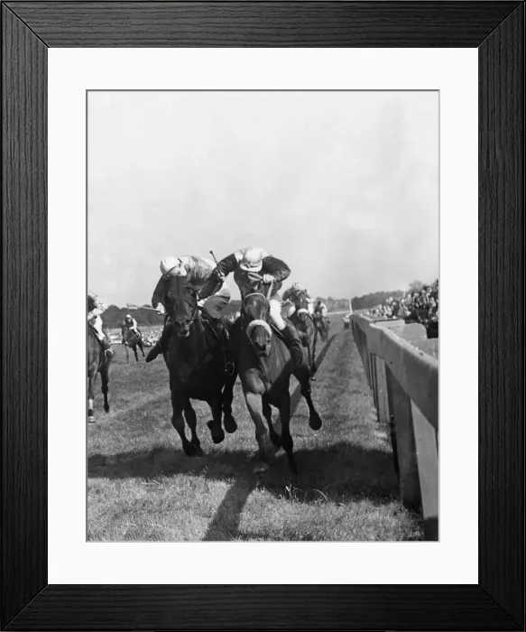 Framed Print : Only a head separated Inner Circle ridden by W Smith, the winner Framed Print : Only a head separated Inner Circle ridden by W Smith, the winner