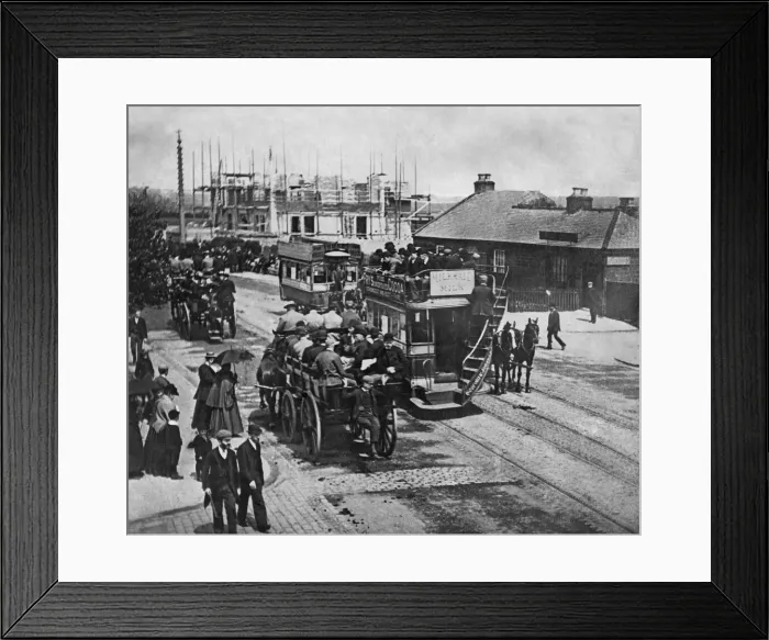 Framed Print : Crowds flock to Gosforth Park for the Northumberland Plate June 1890 Framed Print : Crowds flock to Gosforth Park for the Northumberland Plate June 1890