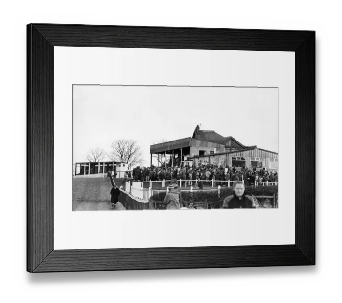Framed Print : The Grandstand at Sedgefield Racecourse 24th January 1978 Framed Print : The Grandstand at Sedgefield Racecourse 24th January 1978