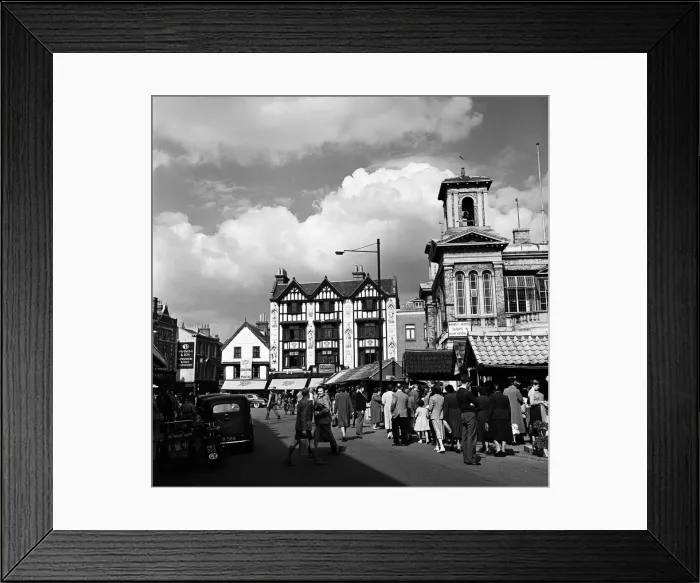 Framed Print : Market Place in Kingston upon Thames, Greater London (formerly Surrey). June 1957