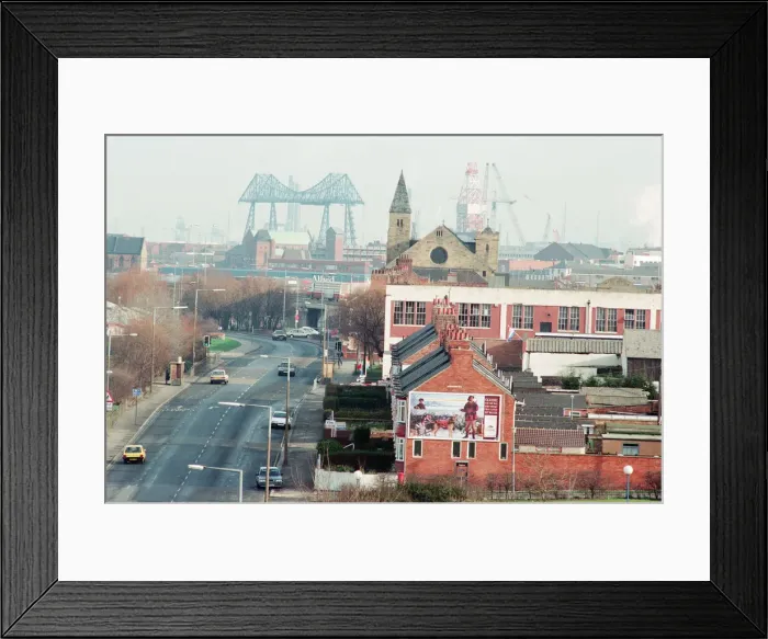 Framed Print : The Tees Transporter Bridge, Middlesbrough, 16th February 1993 Framed Print : The Tees Transporter Bridge, Middlesbrough, 16th February 1993