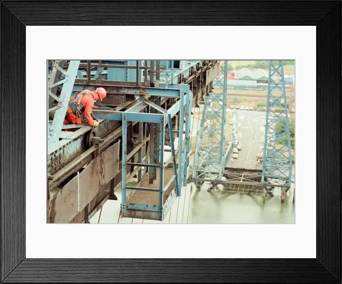 Framed Print : Tees Transporter Bridge, Middlesbrough, 5th September 1995 Framed Print : Tees Transporter Bridge, Middlesbrough, 5th September 1995