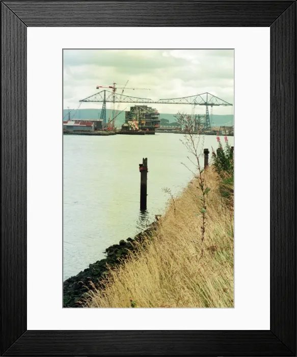 Framed Print : Polluted section of the River Tees, Middlesbrough, 26th July 1993 Framed Print : Polluted section of the River Tees, Middlesbrough, 26th July 1993