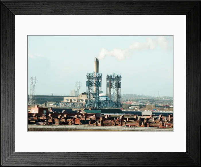 Framed Print : Views of Middlesbrough, 8th December 1994. Newport bridge and the incinerator behind Framed Print : Views of Middlesbrough, 8th December 1994. Newport bridge and the incinerator behind