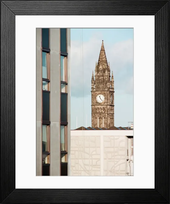 Framed Print : Views of Middlesbrough, 8th December 1994. Town Hall Clock Tower Framed Print : Views of Middlesbrough, 8th December 1994. Town Hall Clock Tower