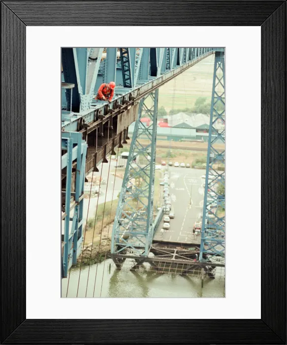Framed Print : Tees Transporter Bridge, Middlesbrough, 5th September 1995 Framed Print : Tees Transporter Bridge, Middlesbrough, 5th September 1995