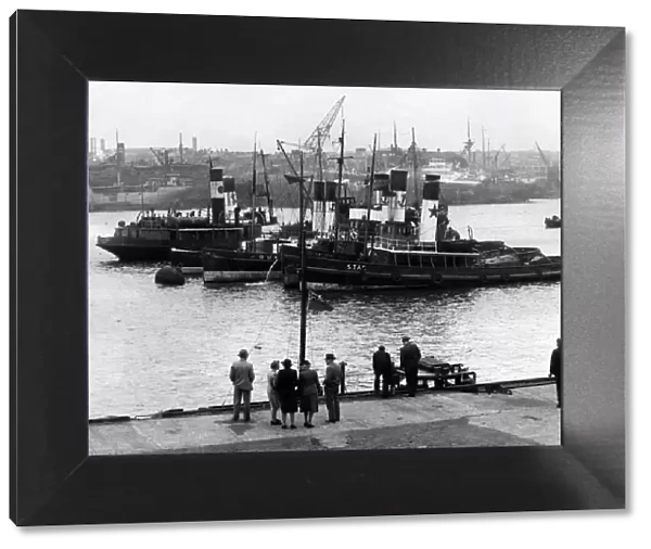 Tugboats of the France, Fenwick company of Tyne and Wear pictured at their moorings off
