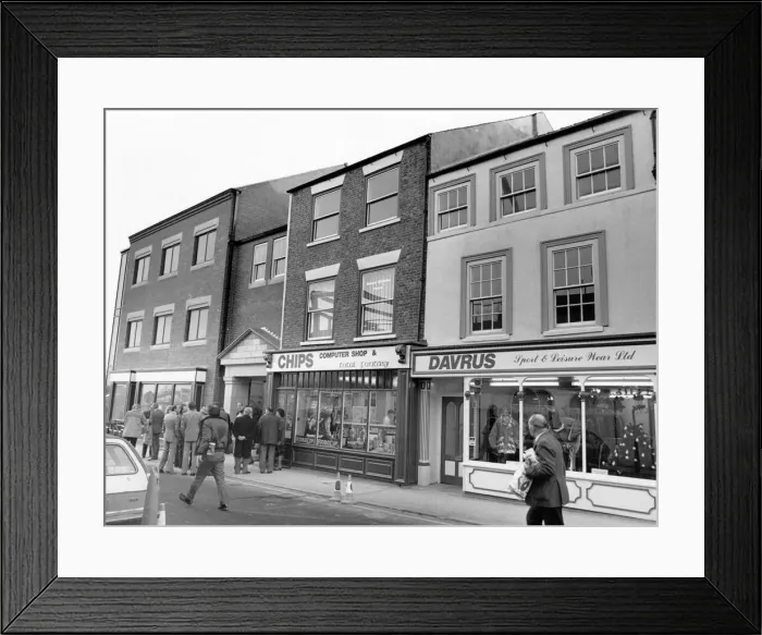 Framed Print : New Silver Street development, Stockton, 12th December 1988