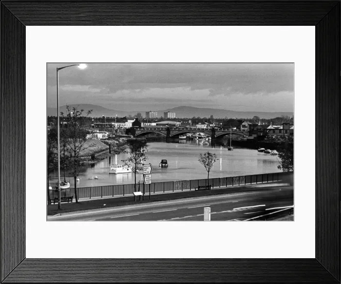 Framed Print : Riverside Scene, Stockton, 29th October 1980 Framed Print : Riverside Scene, Stockton, 29th October 1980