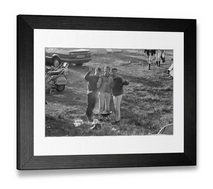 Framed Print : MODs in Redcar, Middlesbrough, 4th October 1985