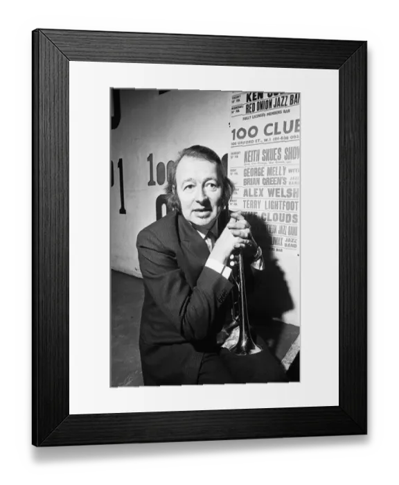Framed Print : Humphrey Lyttelton Jazz musician seen here at the 100 Club on Oxford Street