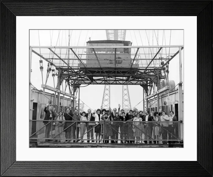Framed Print : The Tees Transporter Bridge, Middlesbrough, 19th May 1985. Pictured Framed Print : The Tees Transporter Bridge, Middlesbrough, 19th May 1985. Pictured
