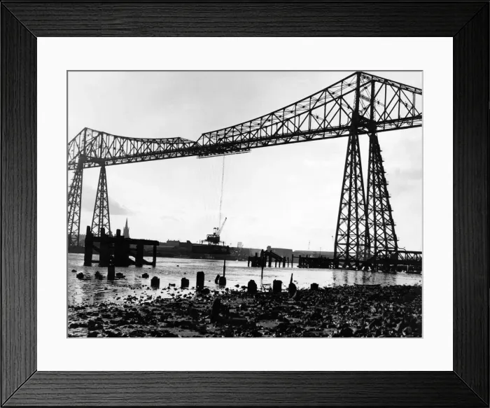 Framed Print : The Tees Transporter Bridge, Middlesbrough, 23rd June 1969
