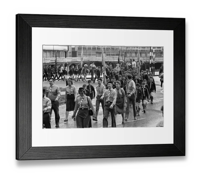 Framed Print : Cubs and Scouts from throughout the Huddersfield South West District took part in Framed Print : Cubs and Scouts from throughout the Huddersfield South West District took part in