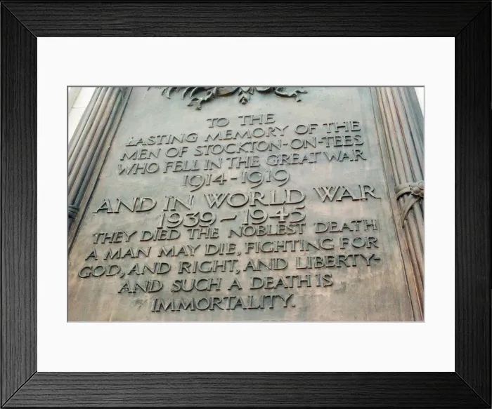 Framed Print : Stockton Cenotaph, 14th May 1997 Framed Print : Stockton Cenotaph, 14th May 1997