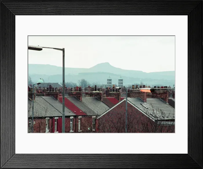 Framed Print : Middlesbrough, 16th February 1993. Rooftops and Chimney Pots Framed Print : Middlesbrough, 16th February 1993. Rooftops and Chimney Pots