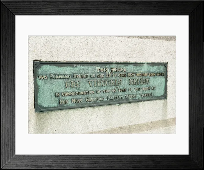 Framed Print : Queen Victoria Bridge Plaque, Thornby, 23rd September 1997 Framed Print : Queen Victoria Bridge Plaque, Thornby, 23rd September 1997