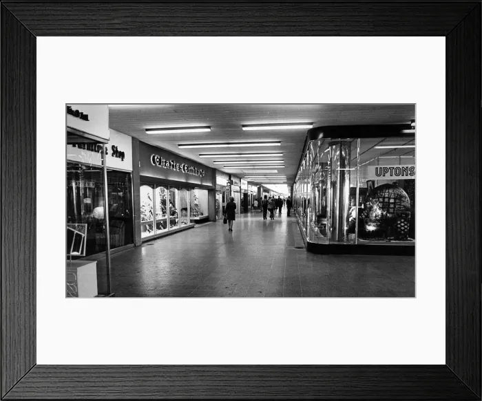 Framed Print : The Catle Way, which leads from John Walker Square through to the modern Framed Print : The Catle Way, which leads from John Walker Square through to the modern