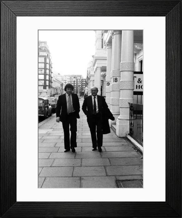 Framed Print : Manager Terry Venables and Chairman Jim Gregory of Queens Park Rangers F Framed Print : Manager Terry Venables and Chairman Jim Gregory of Queens Park Rangers F