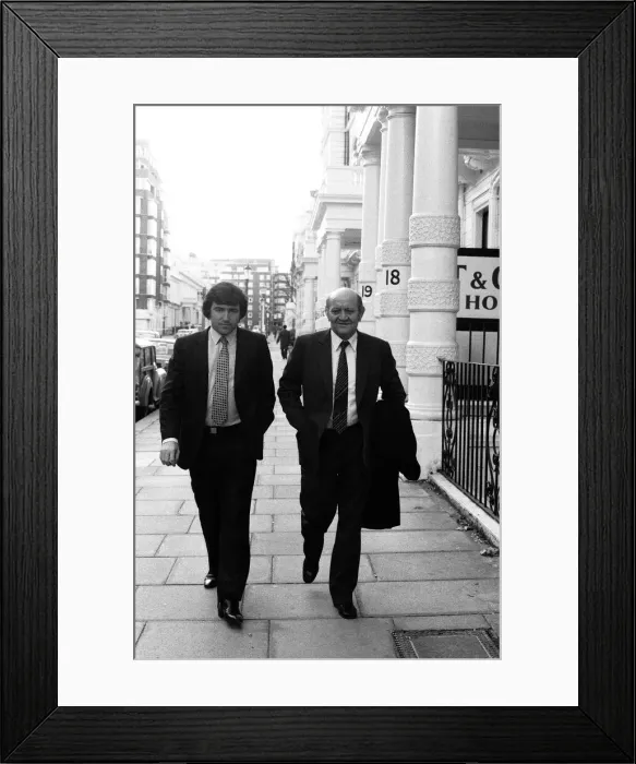 Framed Print : Manager Terry Venables and Chairman Jim Gregory of Queens Park Rangers F Framed Print : Manager Terry Venables and Chairman Jim Gregory of Queens Park Rangers F