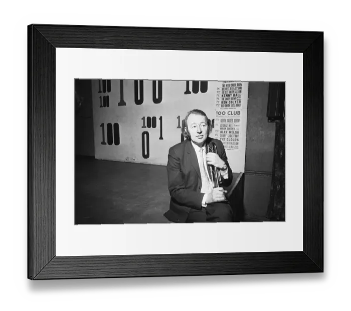 Framed Print : Humphrey Lyttelton Jazz musician seen here at the 100 Club on Oxford Street