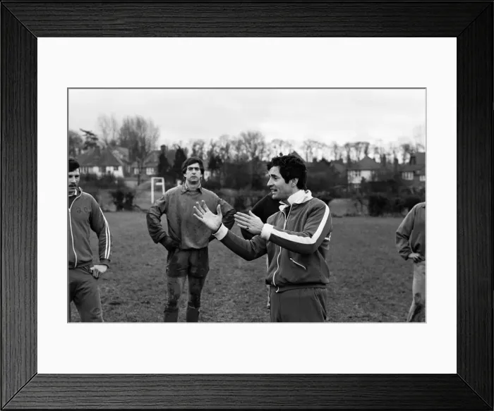 Framed Print : Leicester City manager Frank McLintock pictured during a training session Framed Print : Leicester City manager Frank McLintock pictured during a training session