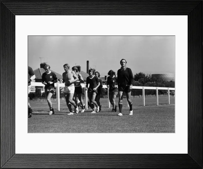 Framed Print : Leicester City manager Jimmy Bloomfield takes a training session. 29th July 1971 Framed Print : Leicester City manager Jimmy Bloomfield takes a training session. 29th July 1971