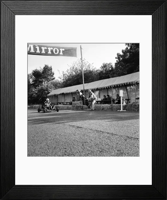 Framed Print : The start of an event at the Northern National Karting Championship at Catterick
