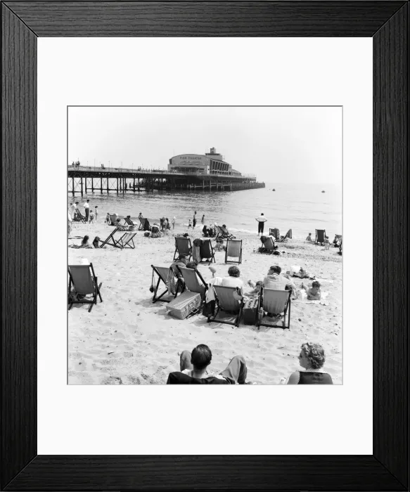 Framed Print : General views at Bournemouth beach, Dorset. June 1960 M4341-001 Framed Print : General views at Bournemouth beach, Dorset. June 1960 M4341-001