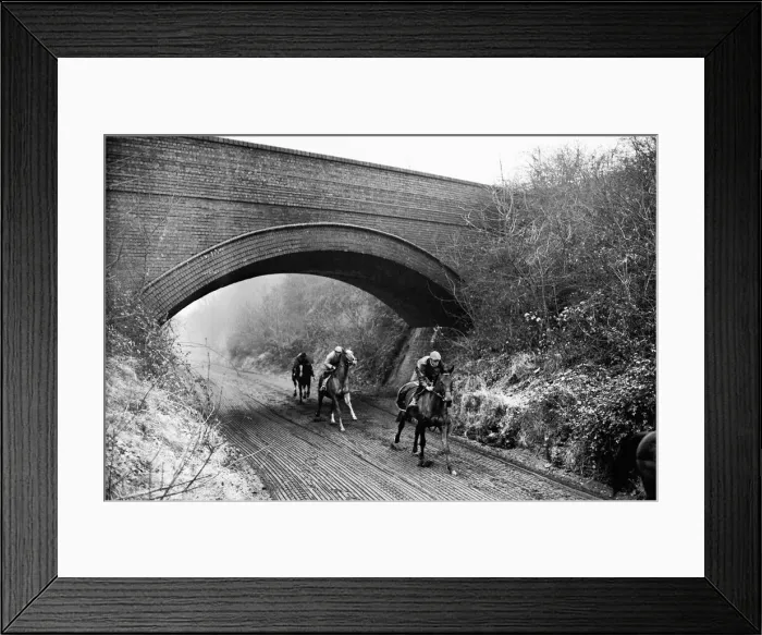 Framed Print : John Kenneally runs a ten horse string at Clipsham, Rutland, spent £15