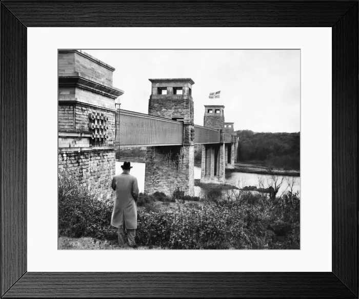 Framed Print : The Tubular Bridge, Menai Straits, Anglesey, Wales. Centenary Framed Print : The Tubular Bridge, Menai Straits, Anglesey, Wales. Centenary