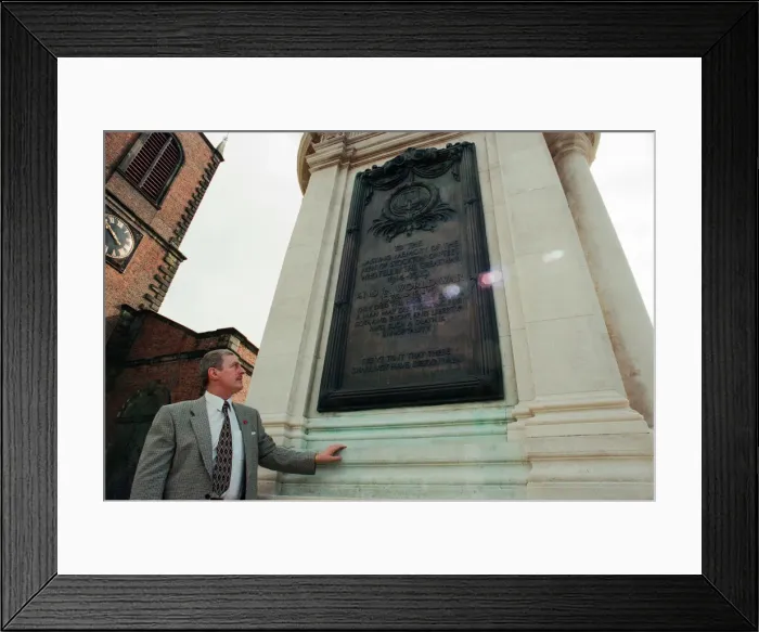 Framed Print : Stockton Cenotaph, 14th May 1997. Terry Thwaites Framed Print : Stockton Cenotaph, 14th May 1997. Terry Thwaites