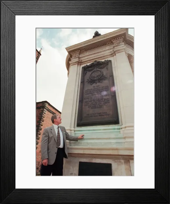 Framed Print : Stockton Cenotaph, 14th May 1997. Terry Thwaites Framed Print : Stockton Cenotaph, 14th May 1997. Terry Thwaites