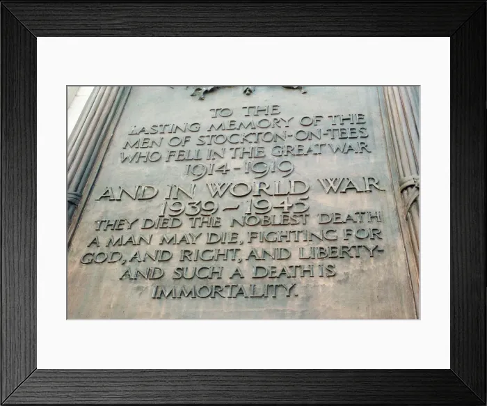 Framed Print : Stockton Cenotaph, 14th May 1997 Framed Print : Stockton Cenotaph, 14th May 1997