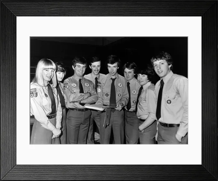 Framed Print : The Queens Scout, who will be taking part in the parade are l-r Jackie Rogers