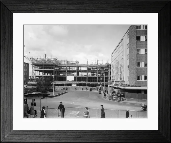 Framed Print : Broadgate under construction circa 1954 Framed Print : Broadgate under construction circa 1954