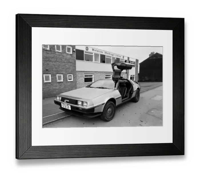 Framed Print : The DeLorean DMC-12 sports car manufactured by the DeLorean Motor Company Framed Print : The DeLorean DMC-12 sports car manufactured by the DeLorean Motor Company