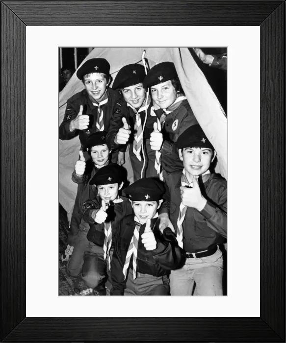 Framed Print : The winning Raven Patrol. Front row l-r Graham Porter, the patrol leader Framed Print : The winning Raven Patrol. Front row l-r Graham Porter, the patrol leader