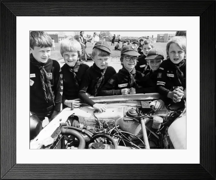 Framed Print : Rally cars mingled with reef knots when hundreds of Cubs gathered for their annual fun Framed Print : Rally cars mingled with reef knots when hundreds of Cubs gathered for their annual fun