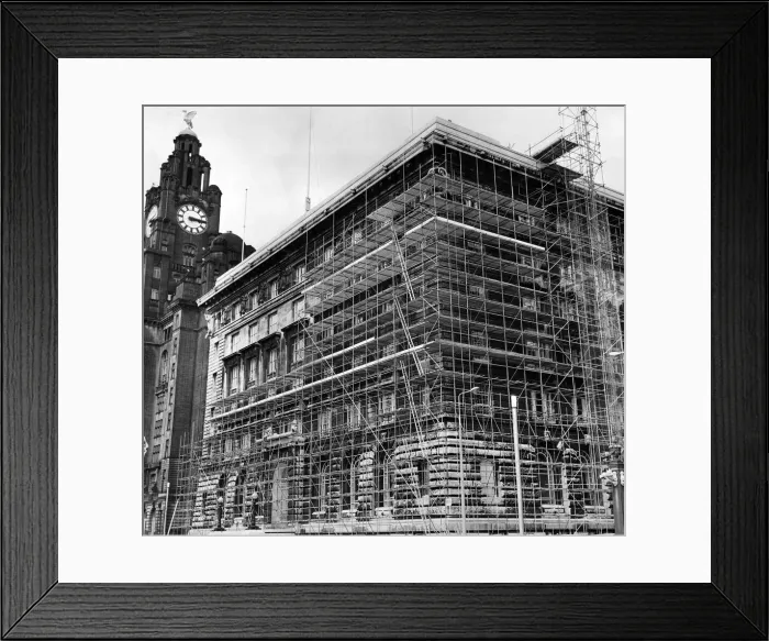 Framed Print : The Cunard Building, an office building in Liverpool, Merseyside, having a clean up Framed Print : The Cunard Building, an office building in Liverpool, Merseyside, having a clean up