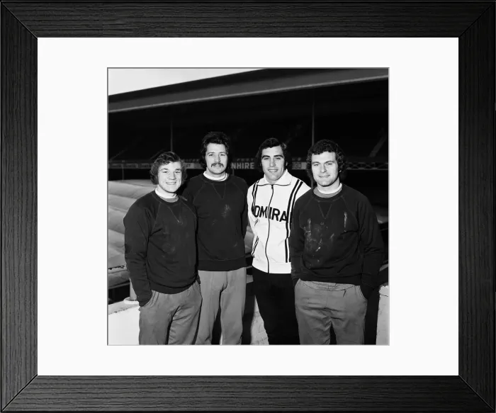 Framed Print : Leicester City players at Filbert Street. Left to right: Dennis Rofe, Frank Worthington Framed Print : Leicester City players at Filbert Street. Left to right: Dennis Rofe, Frank Worthington