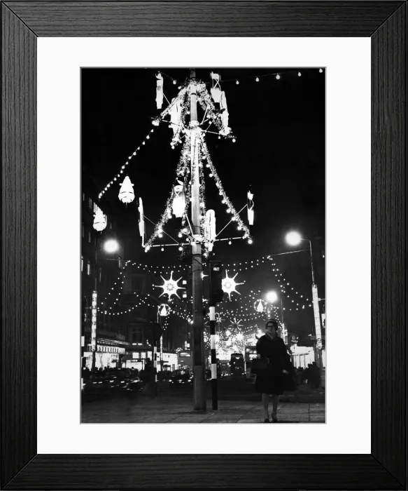Framed Print : Liverpool Christmas lights, Merseyside, November 1967 Framed Print : Liverpool Christmas lights, Merseyside, November 1967